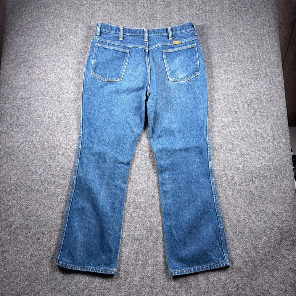 Vintage Rustler Regular Fit Jeans Mens 32x29 Blue Straight Leg Denim USA 87620NV